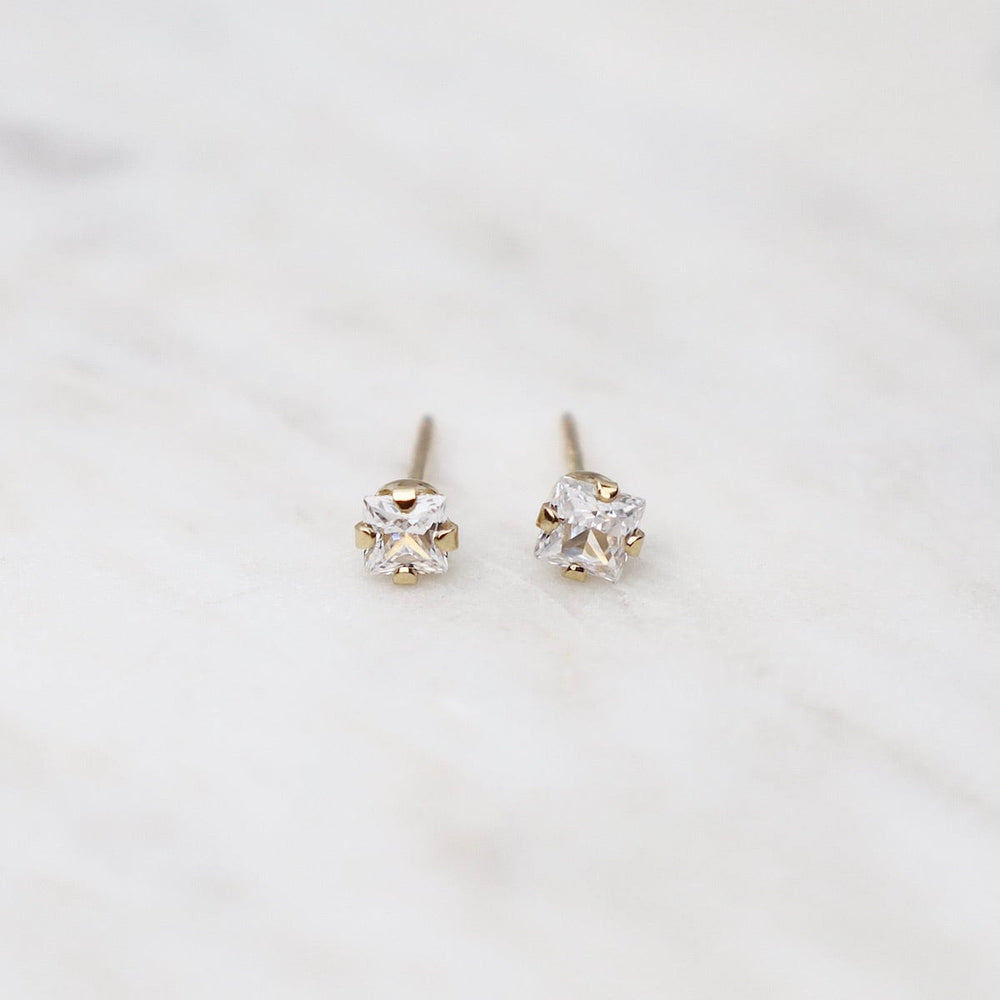 
                      
                        EAR-14K Square CZ Stud in 14k Gold
                      
                    