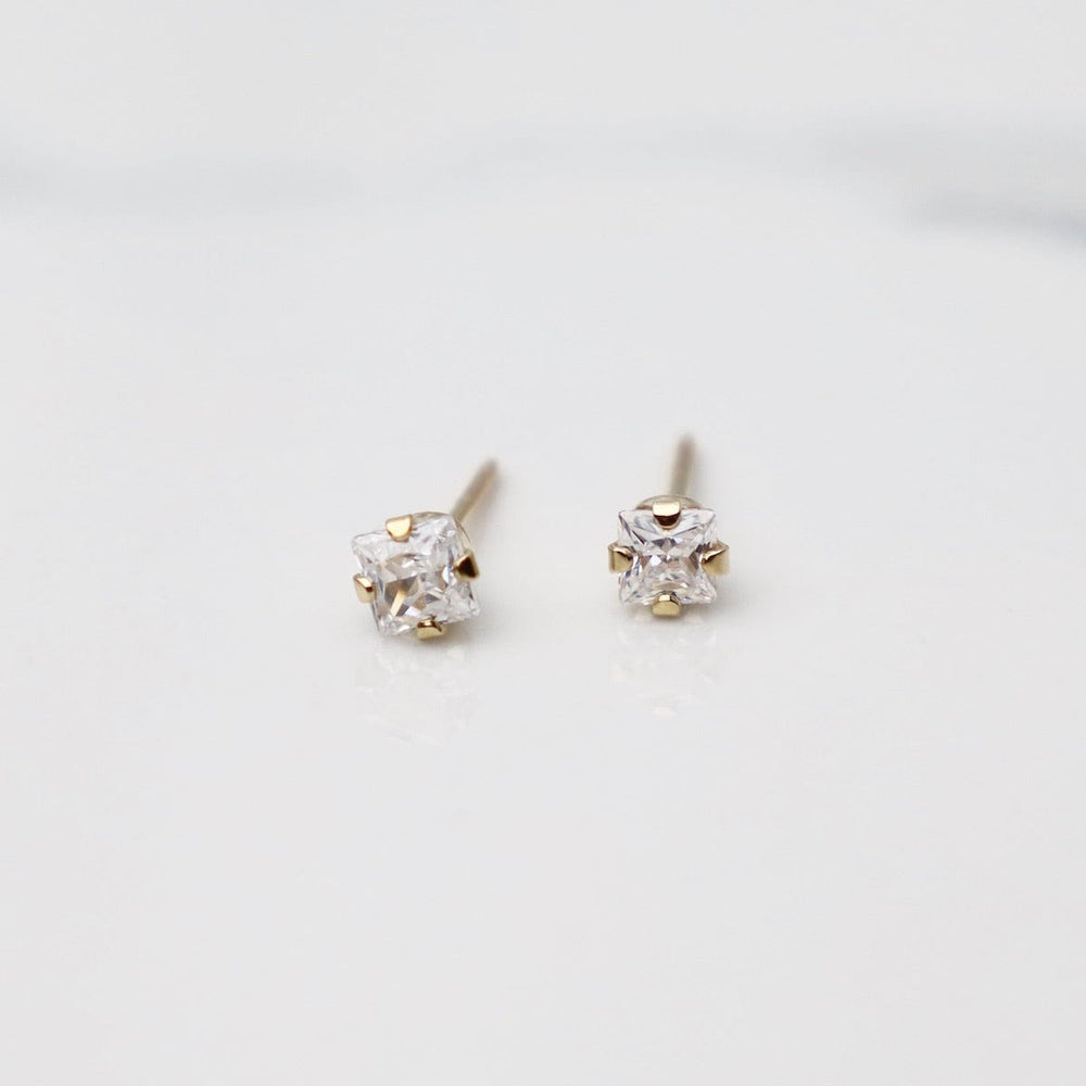 
                      
                        EAR-14K Square CZ Stud in 14k Gold
                      
                    