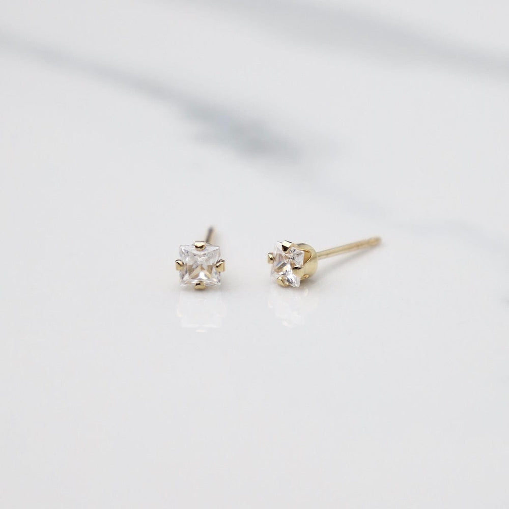 
                      
                        EAR-14K Square CZ Stud in 14k Gold
                      
                    