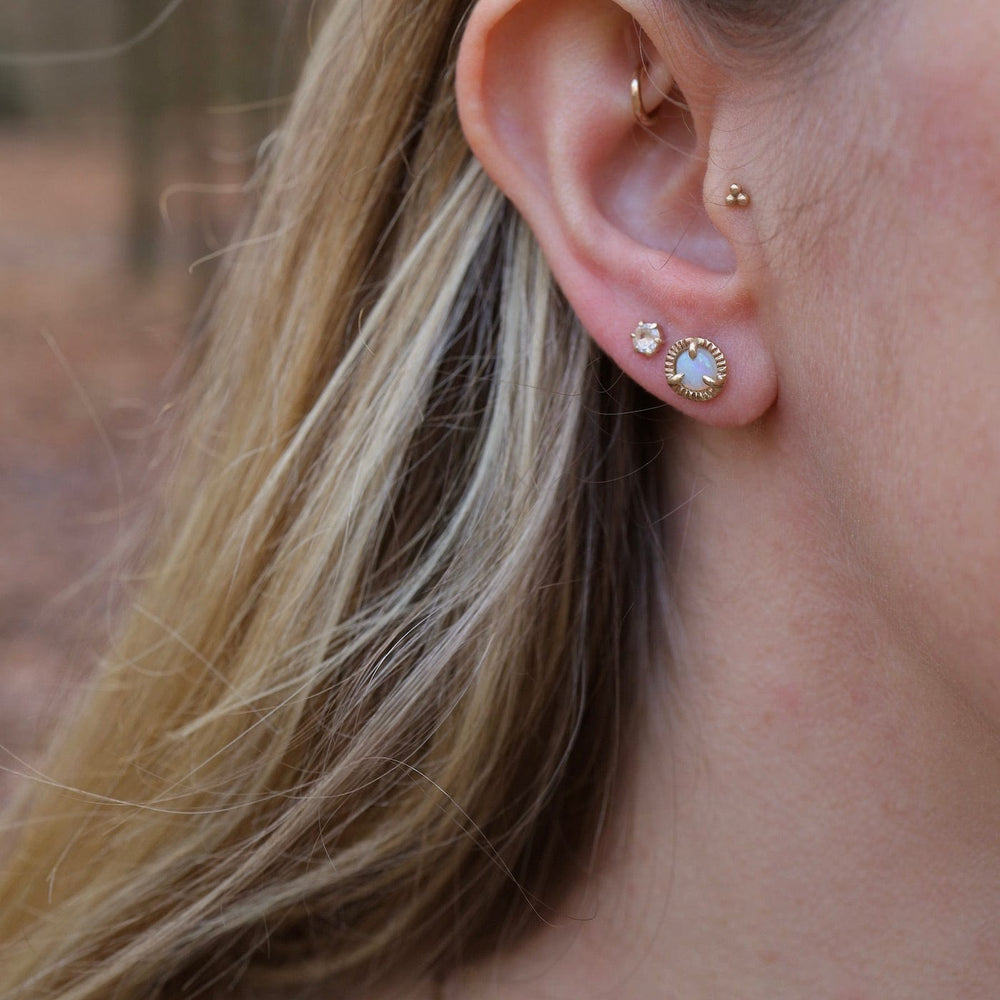 EAR-14K Swell Studs - Opal