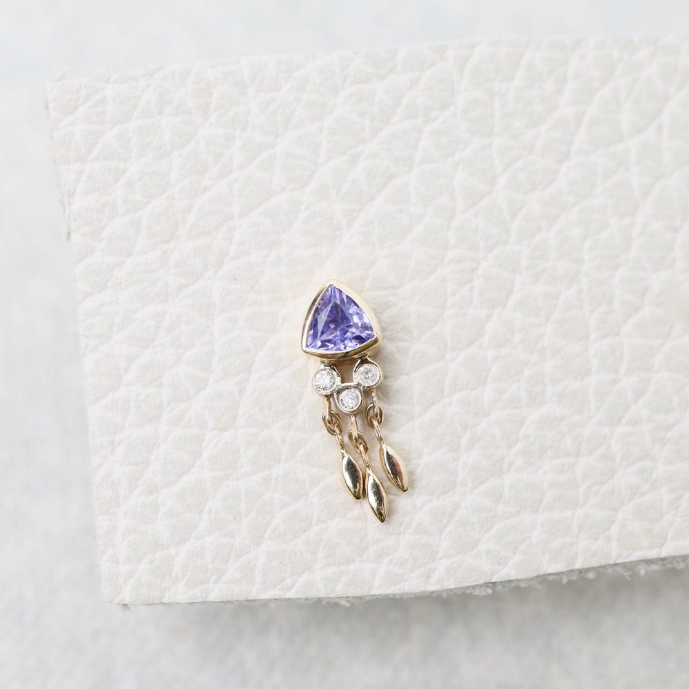 
                      
                        EAR-14K Tanzanite & Diamonds Single Earring - SOLD AS A SINGLE
                      
                    