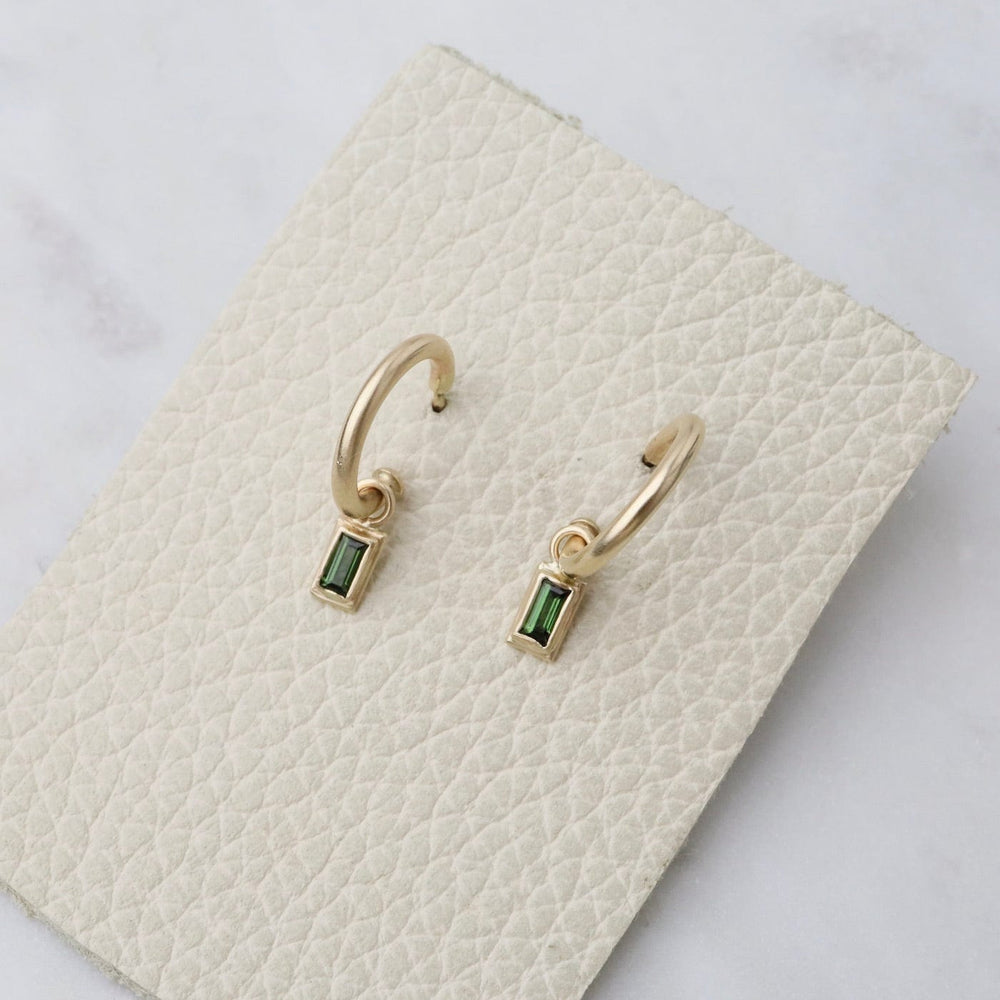 
                      
                        EAR-14K Tourmaline Baguette Stud Hoops
                      
                    