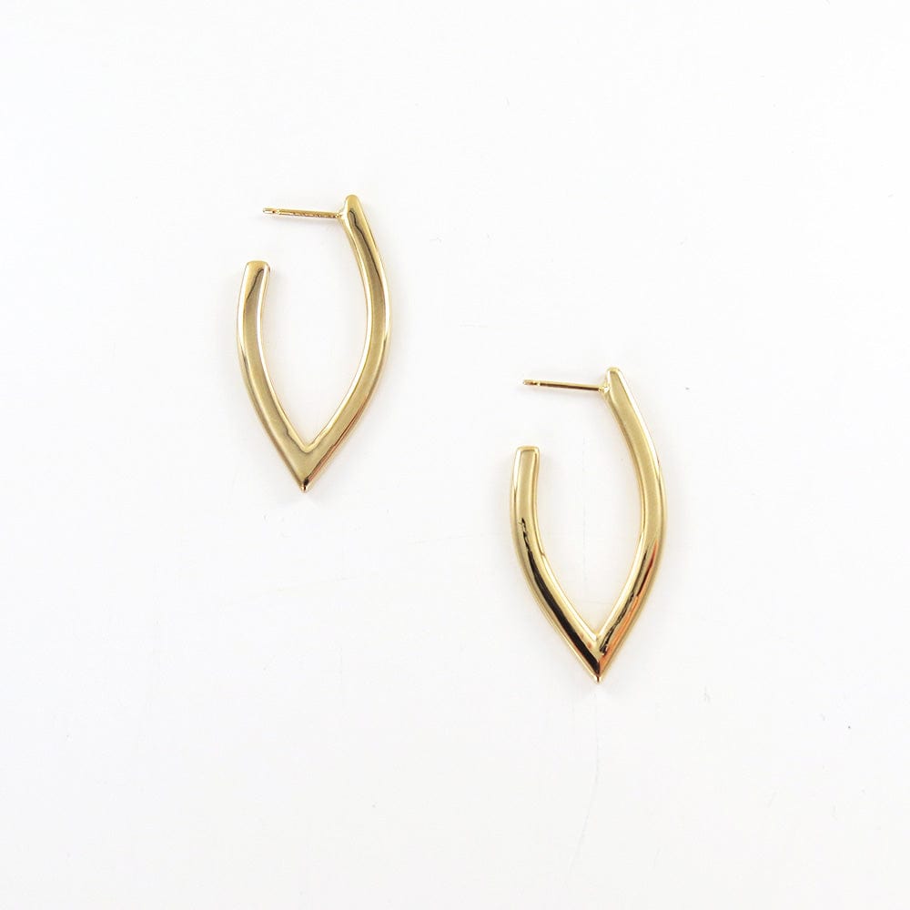 EAR-14K "V" SHAPED HOOPS