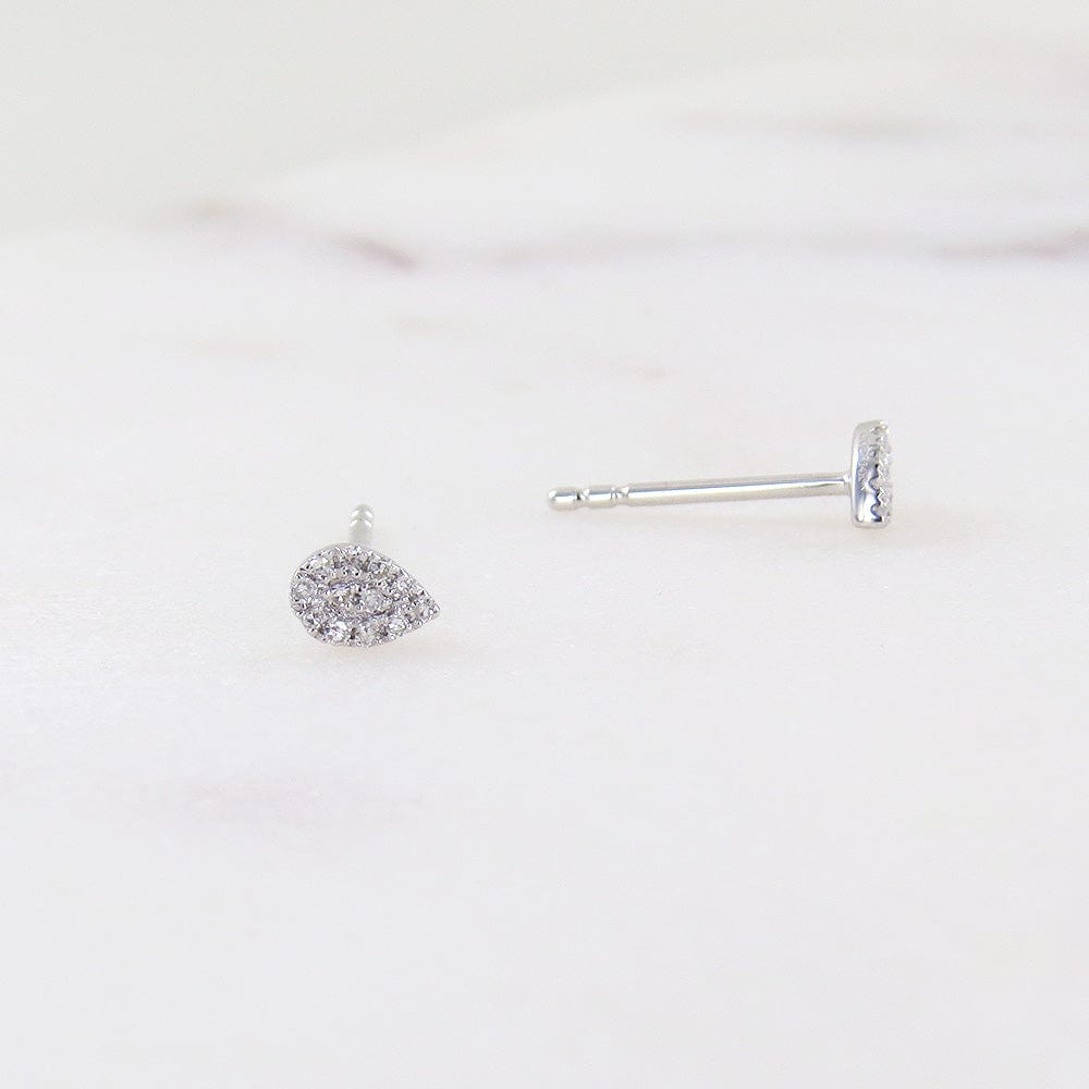 
                      
                        EAR-14K WHITE GOLD PEAR PAVE  POST EARRINGS
                      
                    