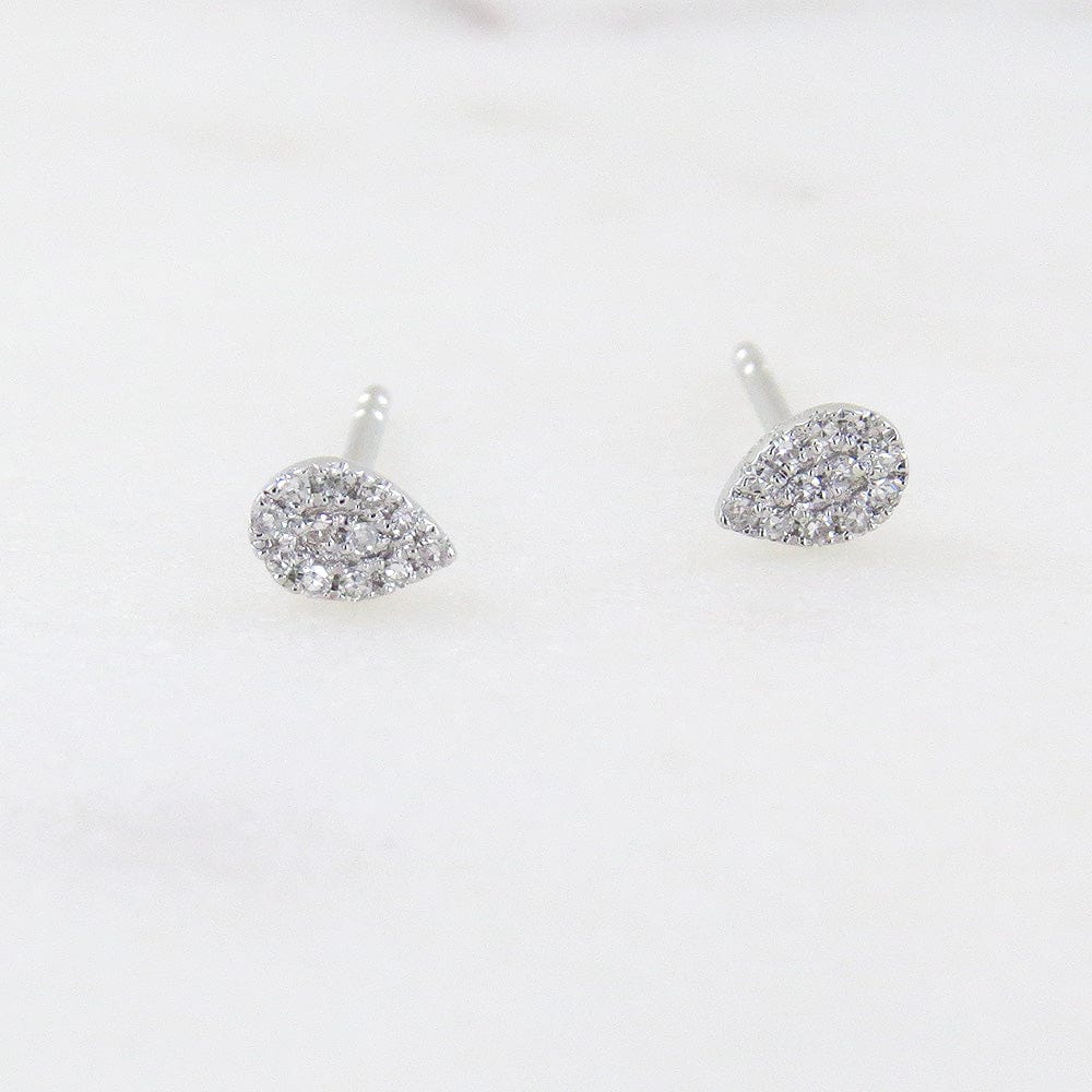 
                      
                        EAR-14K WHITE GOLD PEAR PAVE  POST EARRINGS
                      
                    