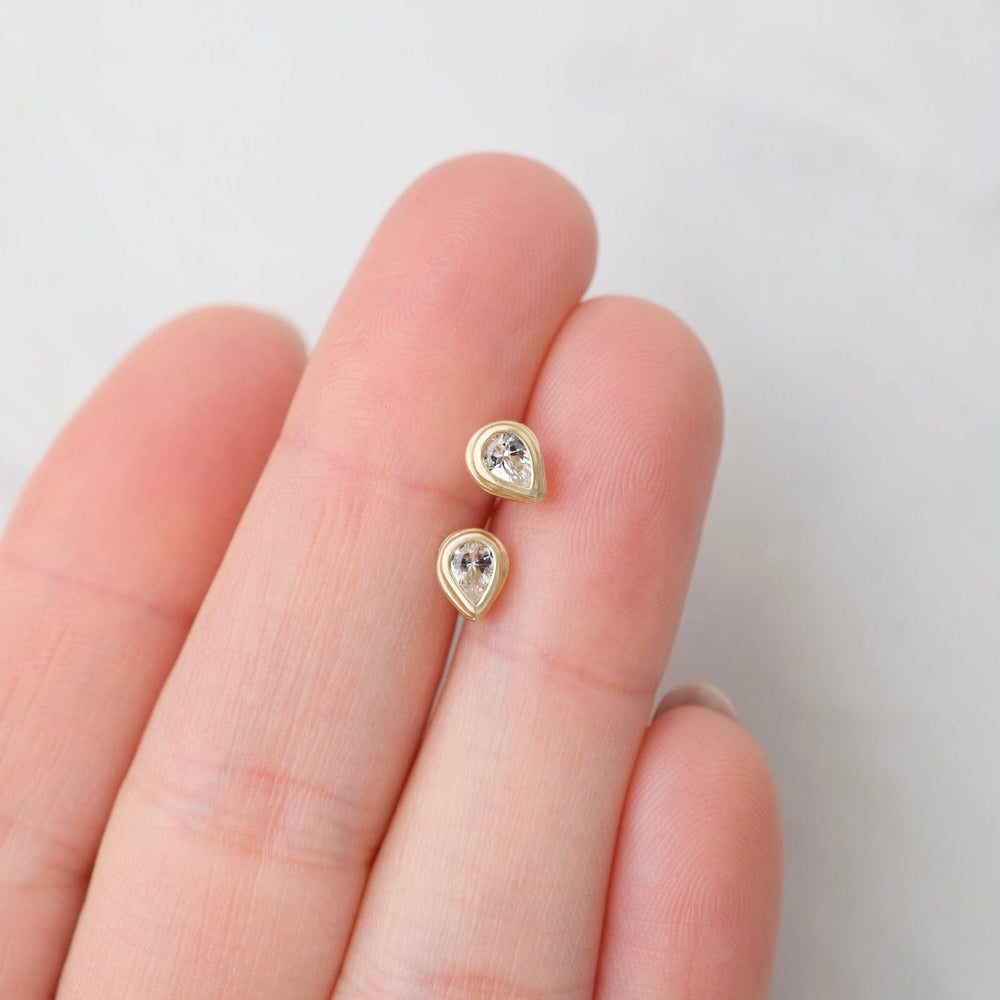 
                      
                        EAR-14K White Sapphire Studs
                      
                    