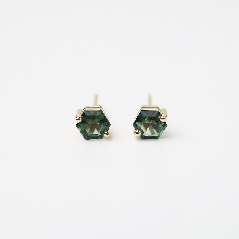 
                  
                    EAR-14K Yellow Gold Hexagon Green Envy Topaz Post Earrings
                  
                