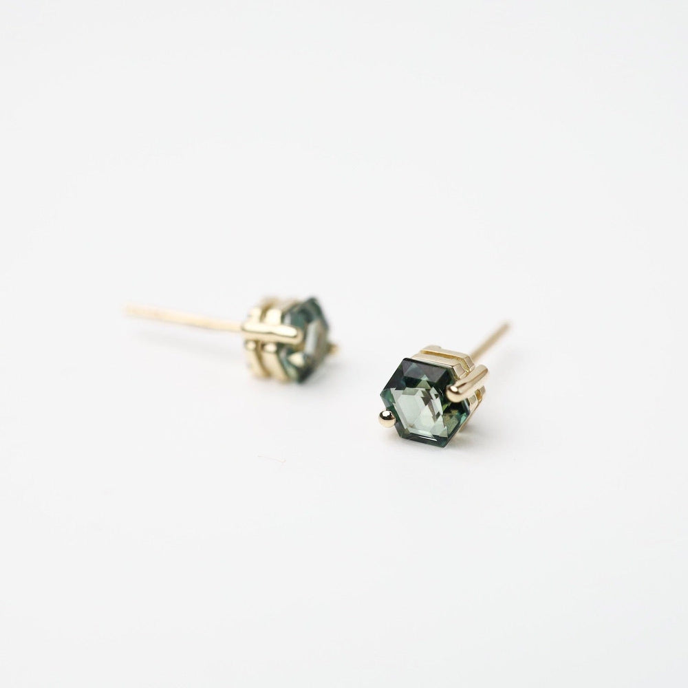 
                  
                    EAR-14K Yellow Gold Hexagon Green Envy Topaz Post Earrings
                  
                