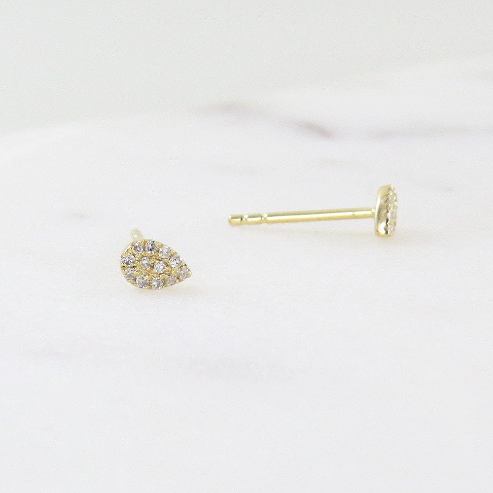 
                      
                        EAR-14K YELLOW GOLD PEAR PAVE  POST EARRINGS
                      
                    