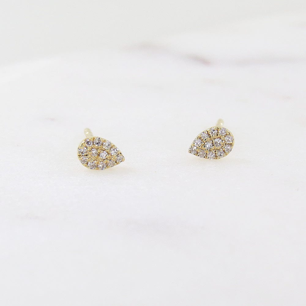 
                      
                        EAR-14K YELLOW GOLD PEAR PAVE  POST EARRINGS
                      
                    