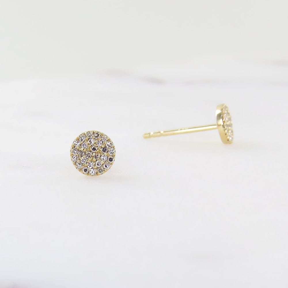 
                      
                        EAR-14K YELLOW GOLD ROUND PAVE POST EARRING
                      
                    