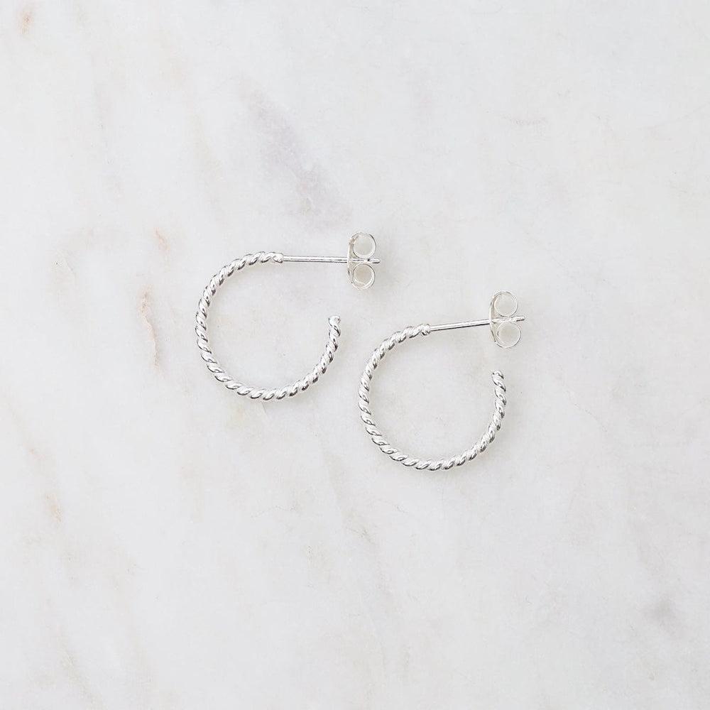 
                      
                        EAR 14mm Twist Hoops on Posts - Sterling Silver
                      
                    