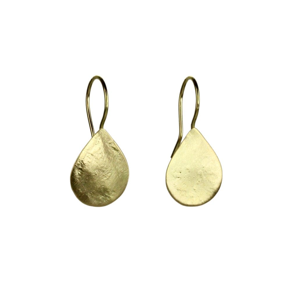 EAR 15mm Parchment Teardrops in 18k Yellow Gold