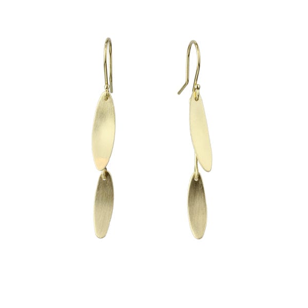 ear-18K 18k 2 Piece Falling Leaves Earrings