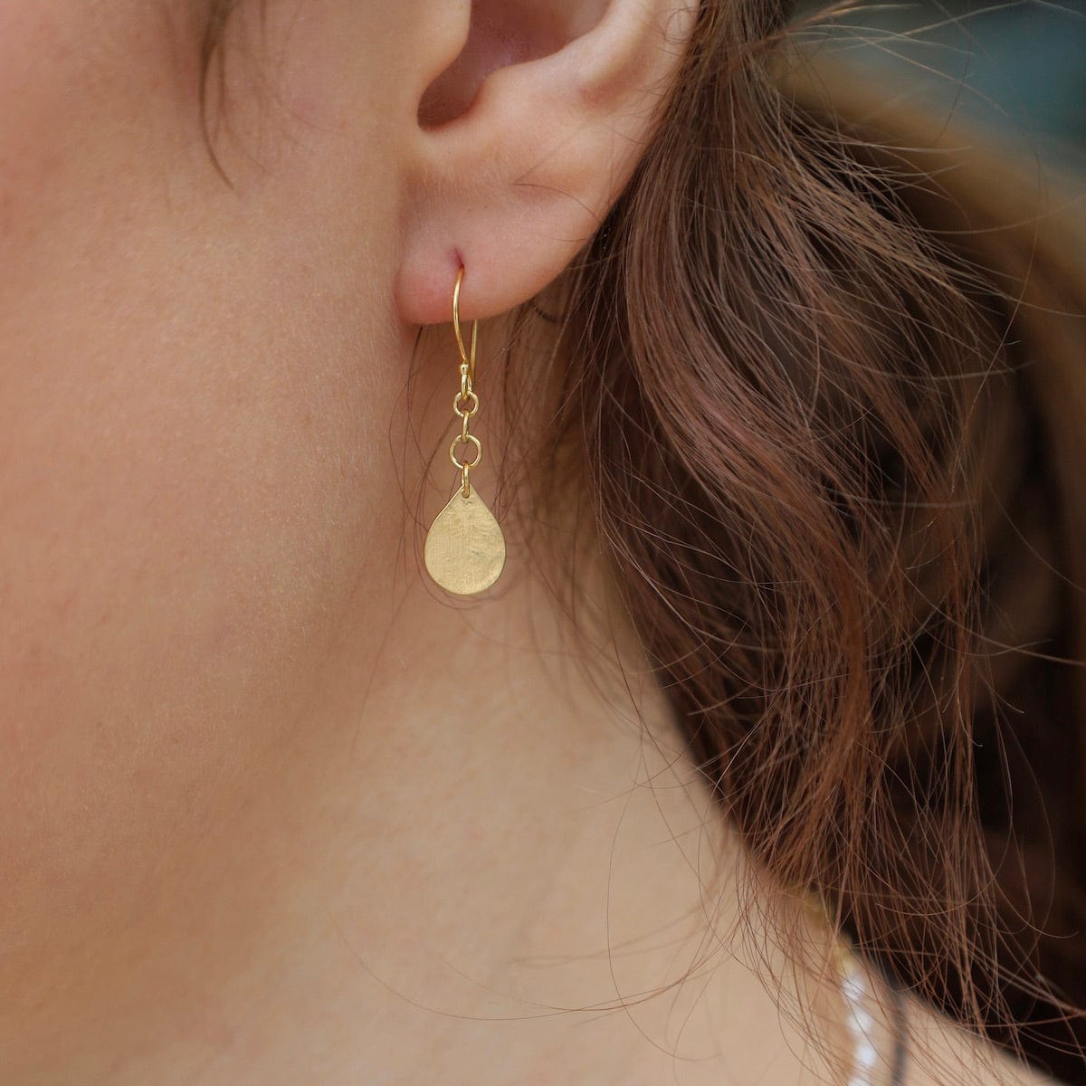 Small Teardrop Earrings in Gold
