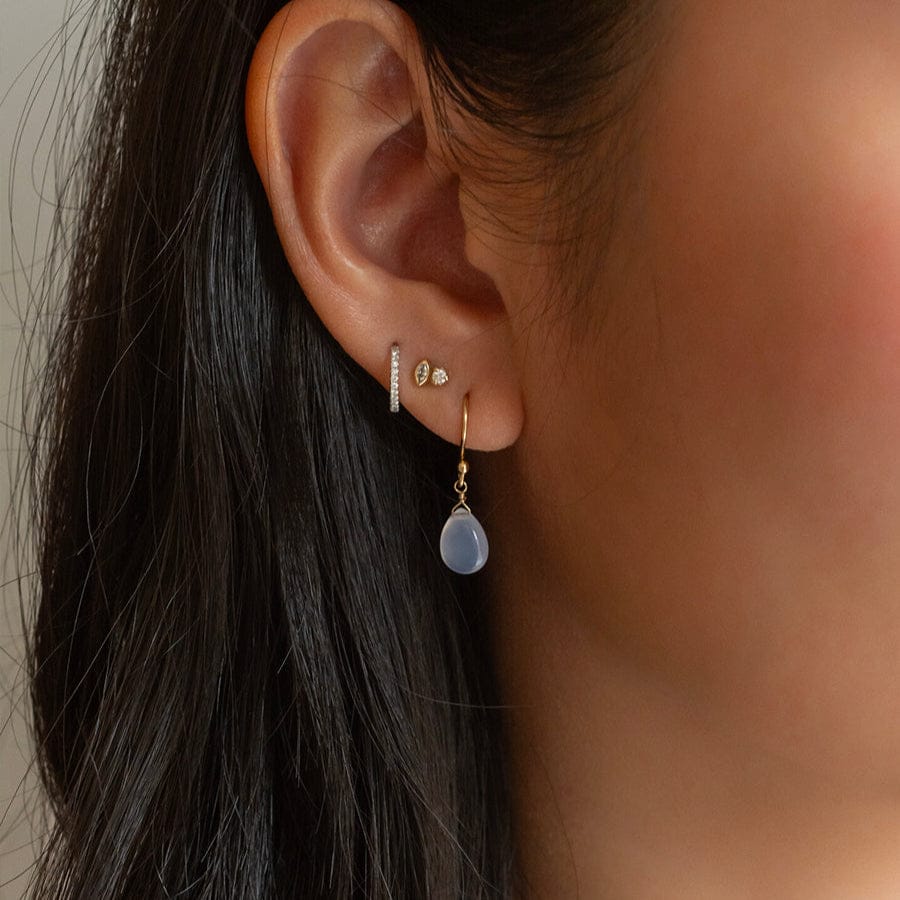 EAR-18K 18k Limited Edition Chalcdony Teardrop Earrings