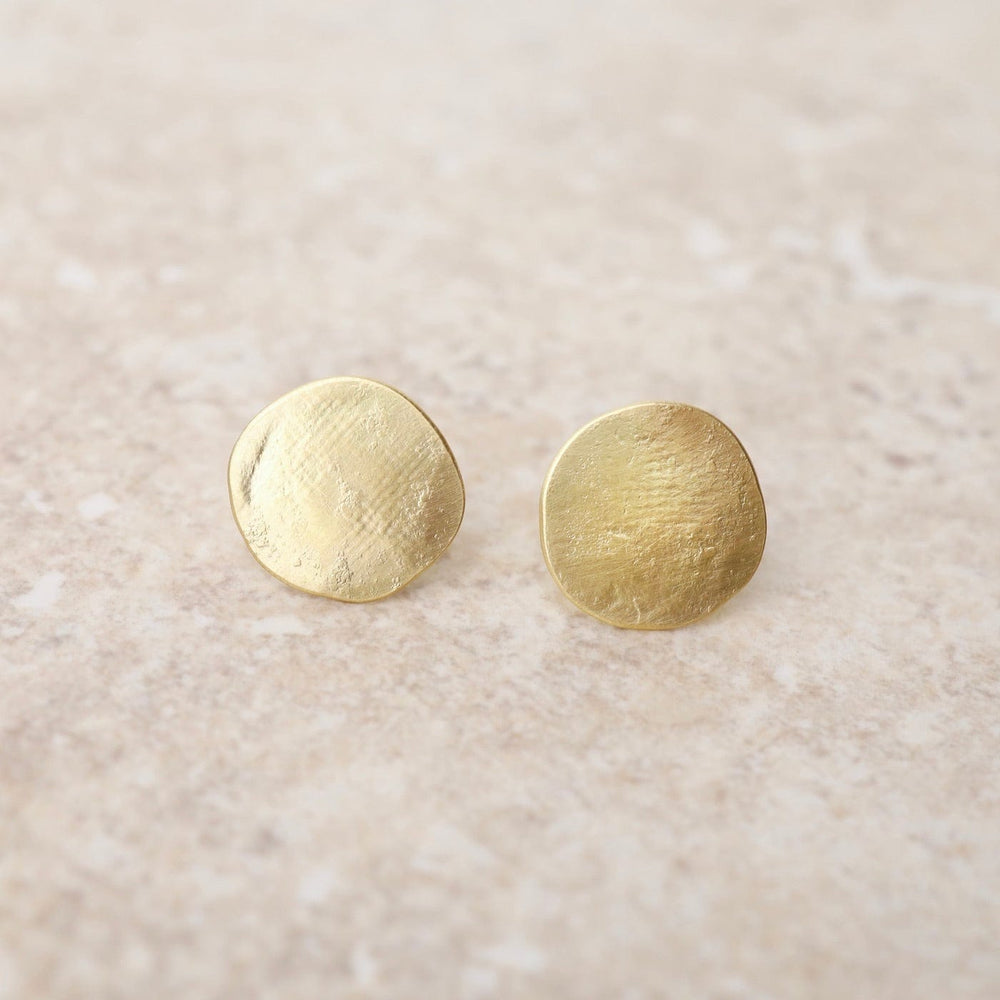 
                  
                    EAR-18K 18k Parchment Disk Stud Earrings
                  
                