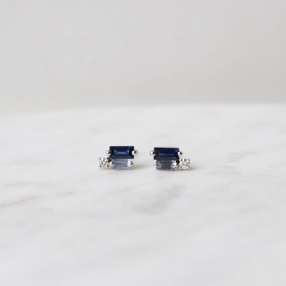 
                  
                    EAR-18K 18k White Gold Diamond & Sapphire Fireworks Post Earrings
                  
                