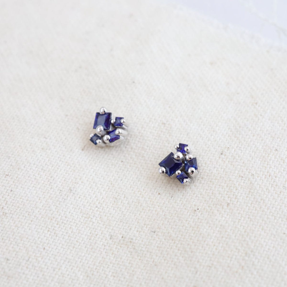 
                  
                    EAR-18K 18k White Gold Sapphire Cluster Studs
                  
                