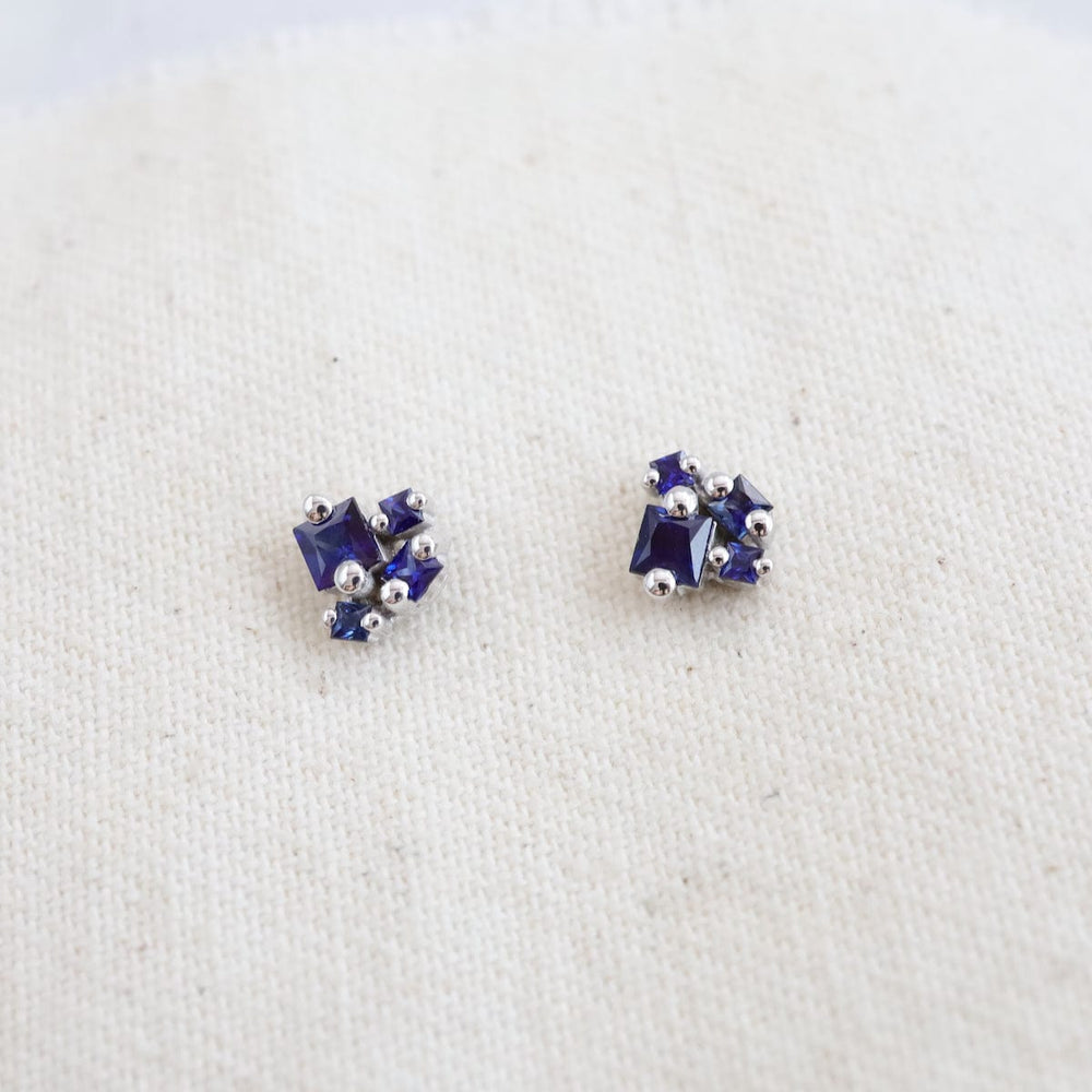 
                  
                    EAR-18K 18k White Gold Sapphire Cluster Studs
                  
                