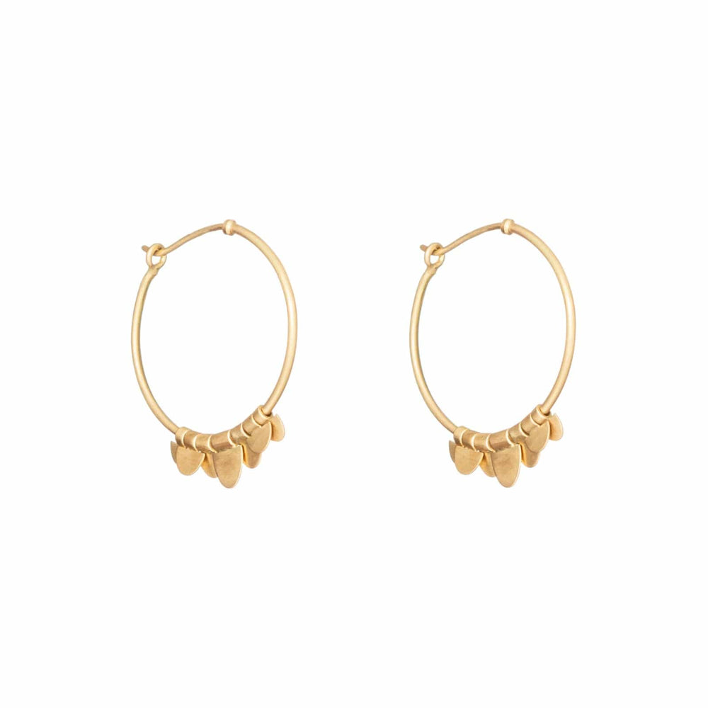 
                      
                        EAR-18K 18k Yellow Gold Small Goldlen Flutter Hoops
                      
                    