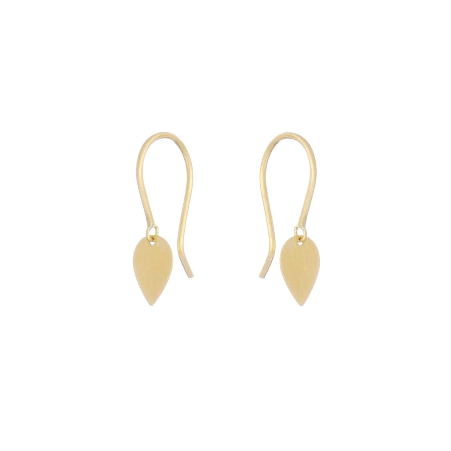 EAR-18K 18K Yellow Gold Tiny Petal Earrings