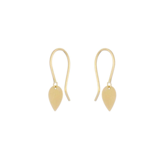 EAR-18K 18K Yellow Gold Tiny Petal Earrings