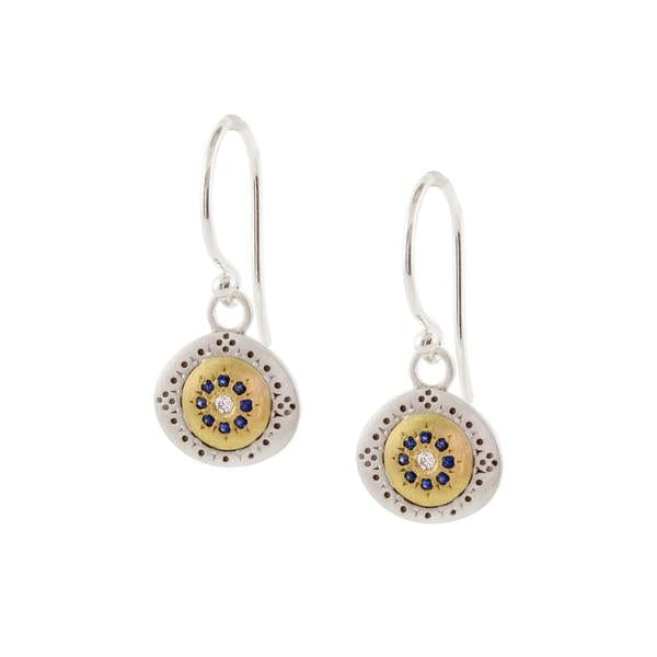 EAR-18K Blue Sapphire Seeds of Harmony Earrings