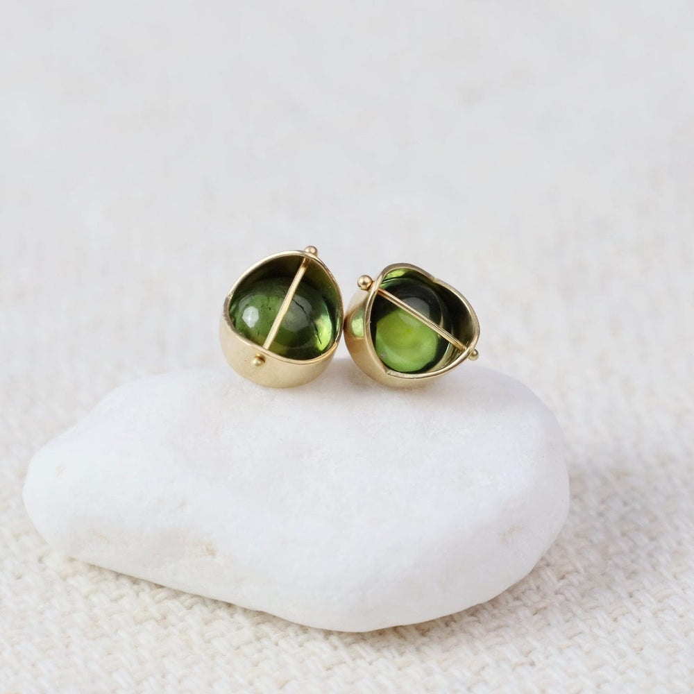 
                  
                    EAR-18K Captured Green Tourmaline Studs
                  
                