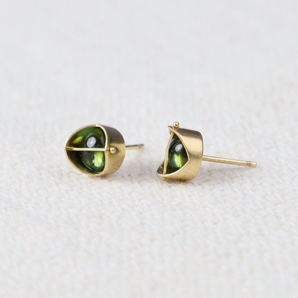 
                  
                    EAR-18K Captured Green Tourmaline Studs
                  
                