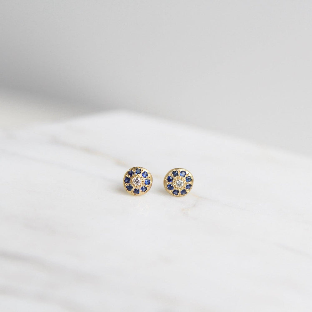 
                      
                        EAR-18K Charm Stud Earrings in Sapphire & Diamond
                      
                    