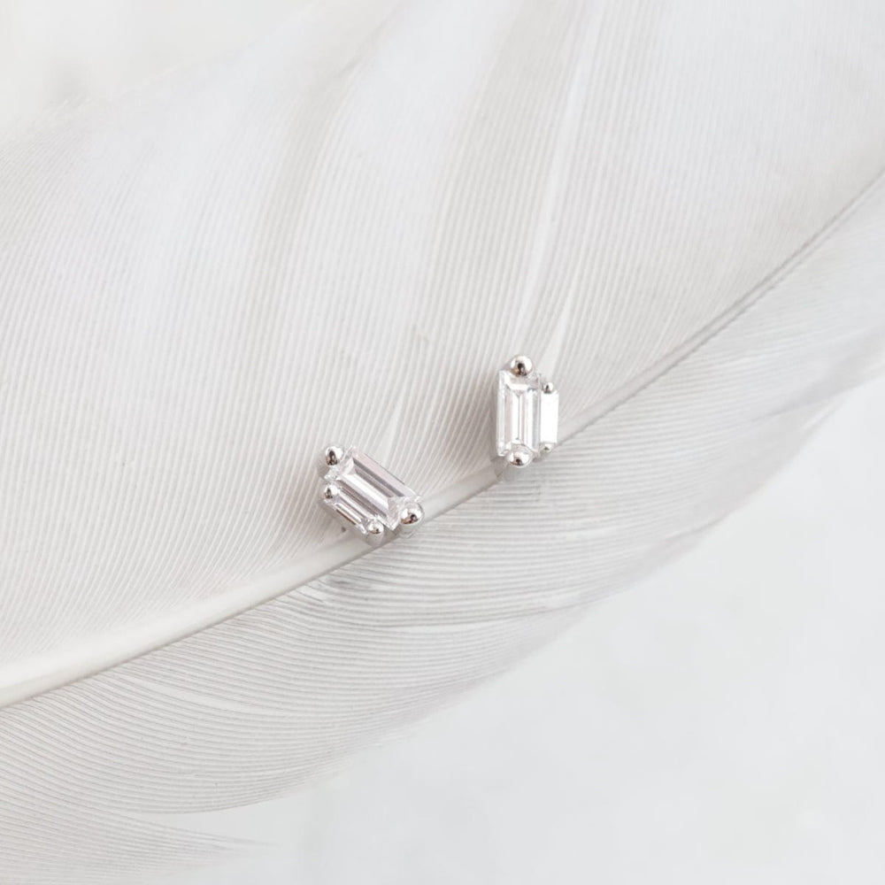 
                  
                    EAR-18K Classic Double Baguette Cut Diamond Studs
                  
                