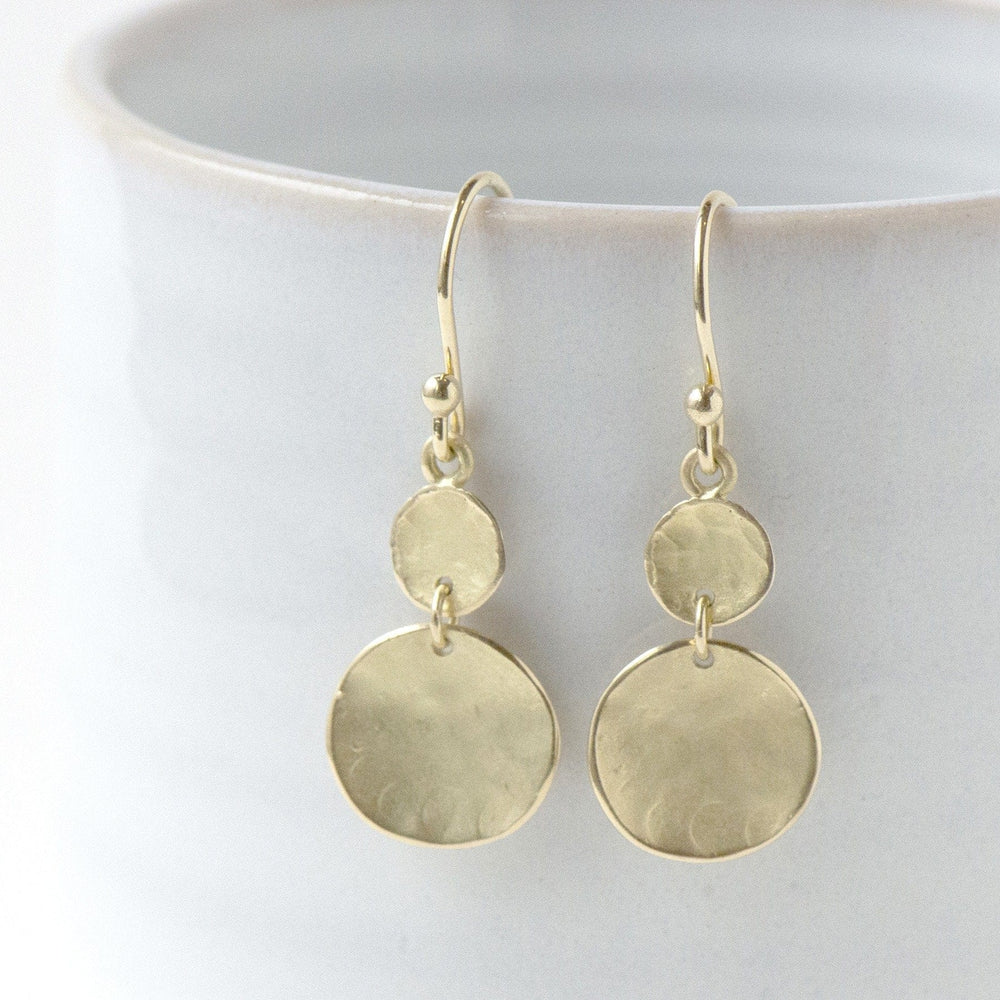 
                      
                        EAR-18K Double Hammered Disc Earrings
                      
                    