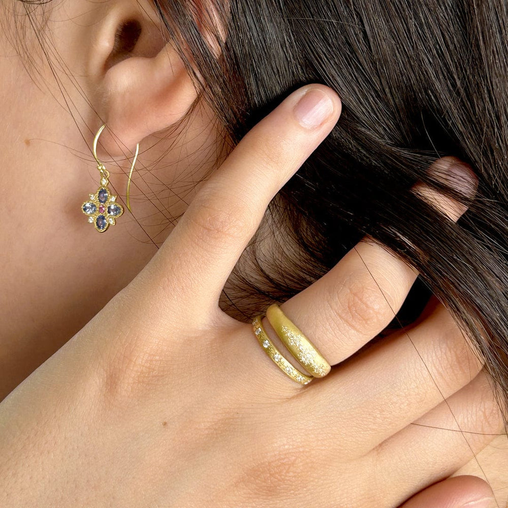 
                  
                    EAR-18K Floral Sapphire Earrings
                  
                