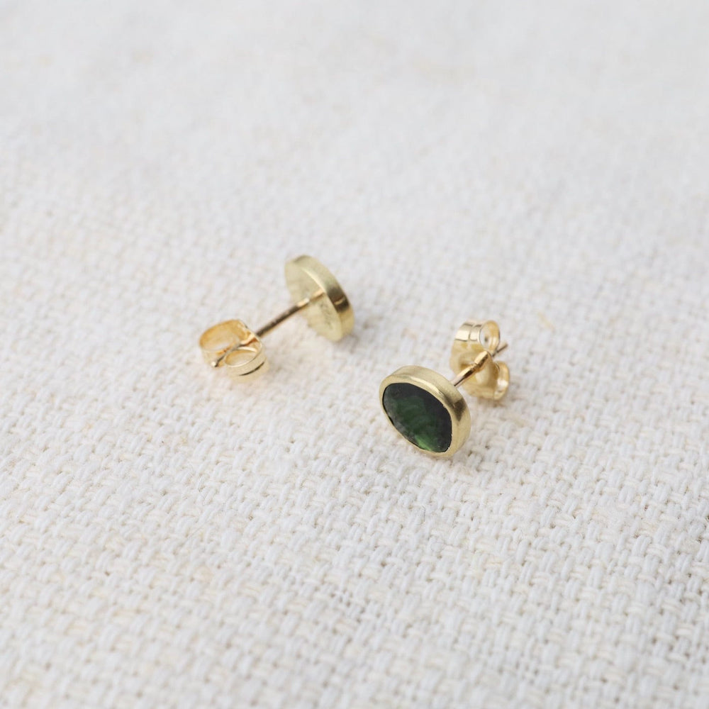 
                  
                    EAR-18K Freeform Green Tourmaline Post Earrings
                  
                