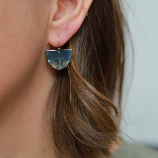 EAR-18K Gilded Half Moon Earrings