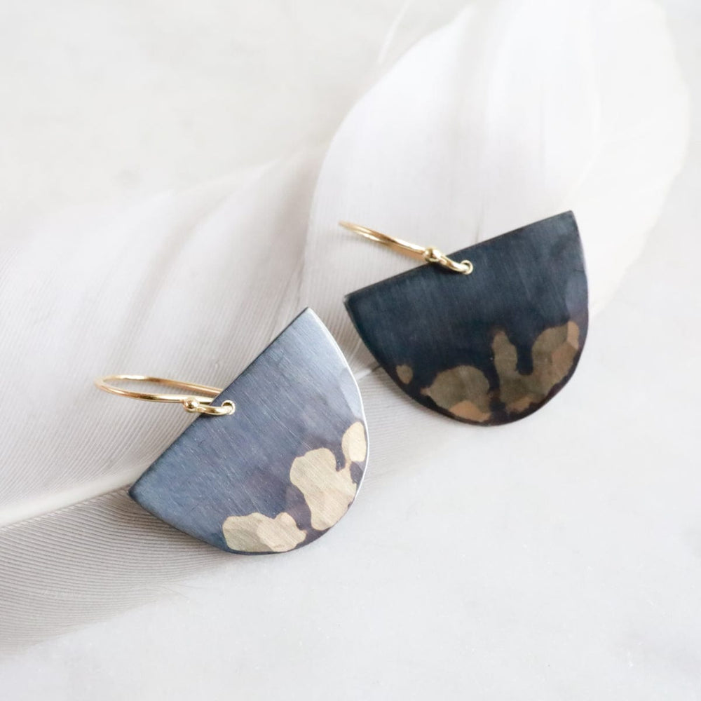 EAR-18K Gilded Half Moon Earrings