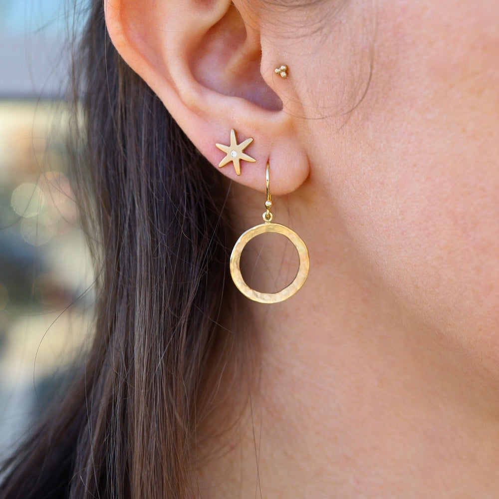 
                  
                    EAR-18K Hammered Open Disc Hook Earrings
                  
                