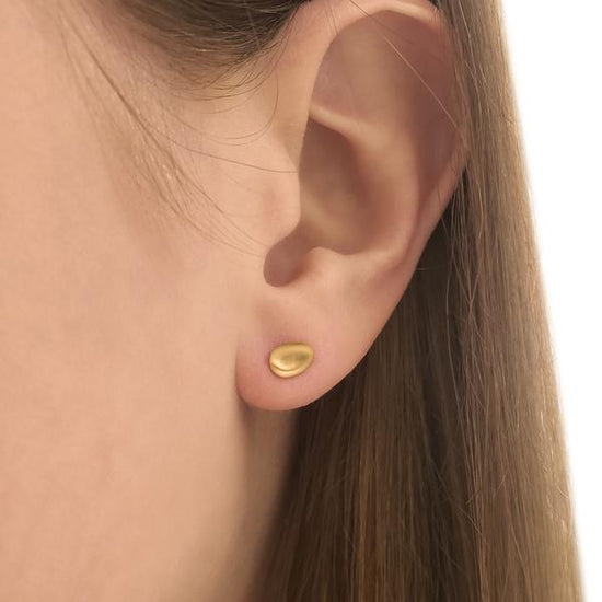 EAR-18K Matte Finish Petal Stud Earrings