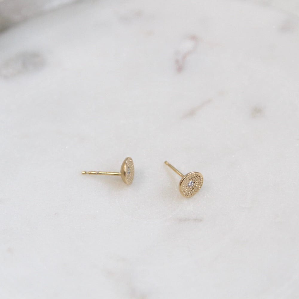 
                      
                        EAR-18K Mini Beaded Texture 'Stardust' Earrings
                      
                    