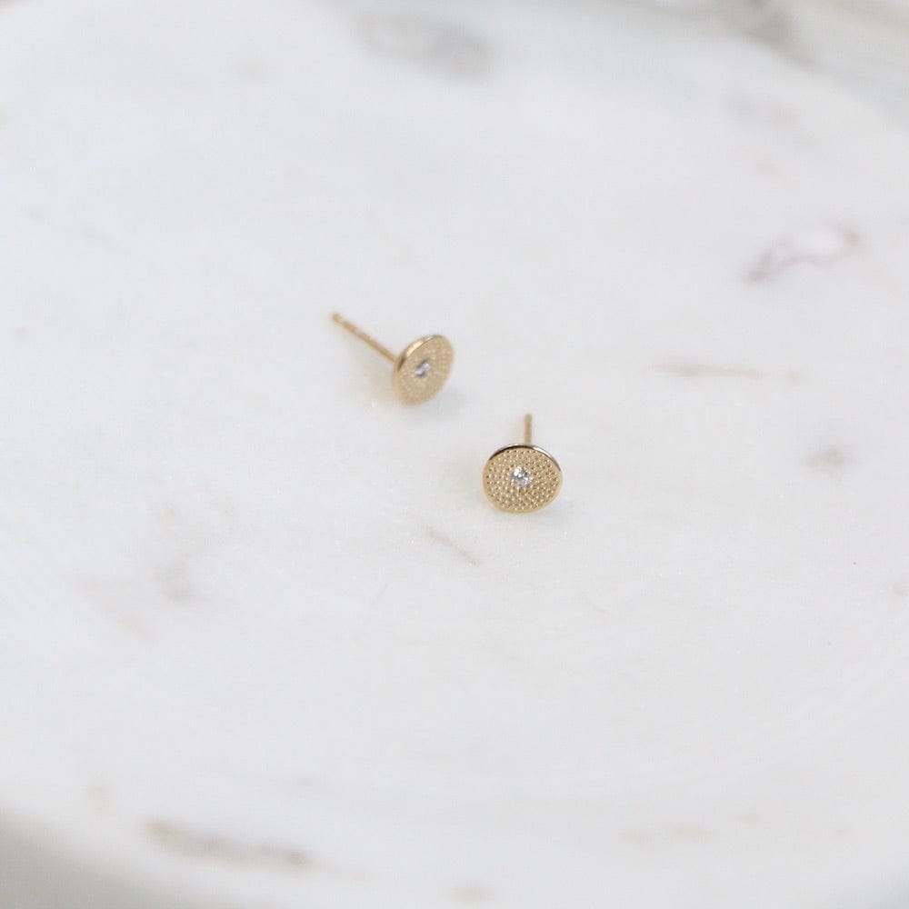 
                      
                        EAR-18K Mini Beaded Texture 'Stardust' Earrings
                      
                    