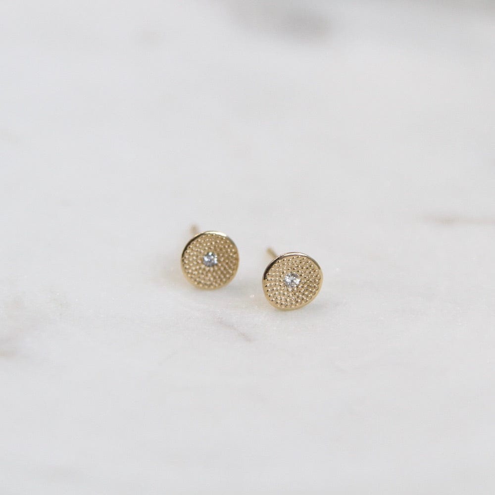 
                      
                        EAR-18K Mini Beaded Texture 'Stardust' Earrings
                      
                    