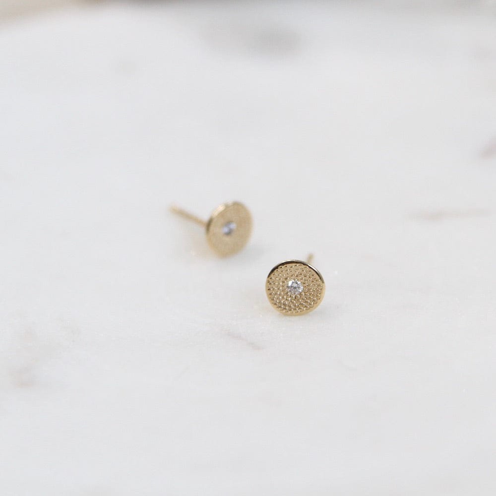 
                      
                        EAR-18K Mini Beaded Texture 'Stardust' Earrings
                      
                    