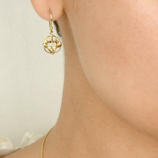 Load image into Gallery viewer, EAR-18K Mini Cage Earrings
