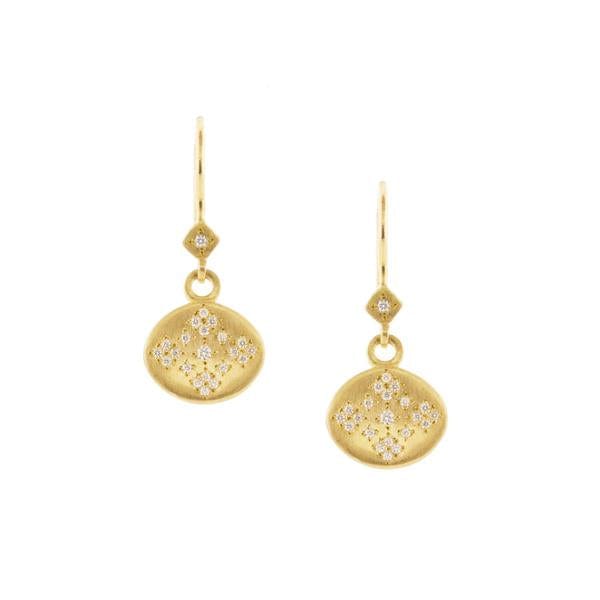 EAR-18K MOON AND STAR CHARM EARRING