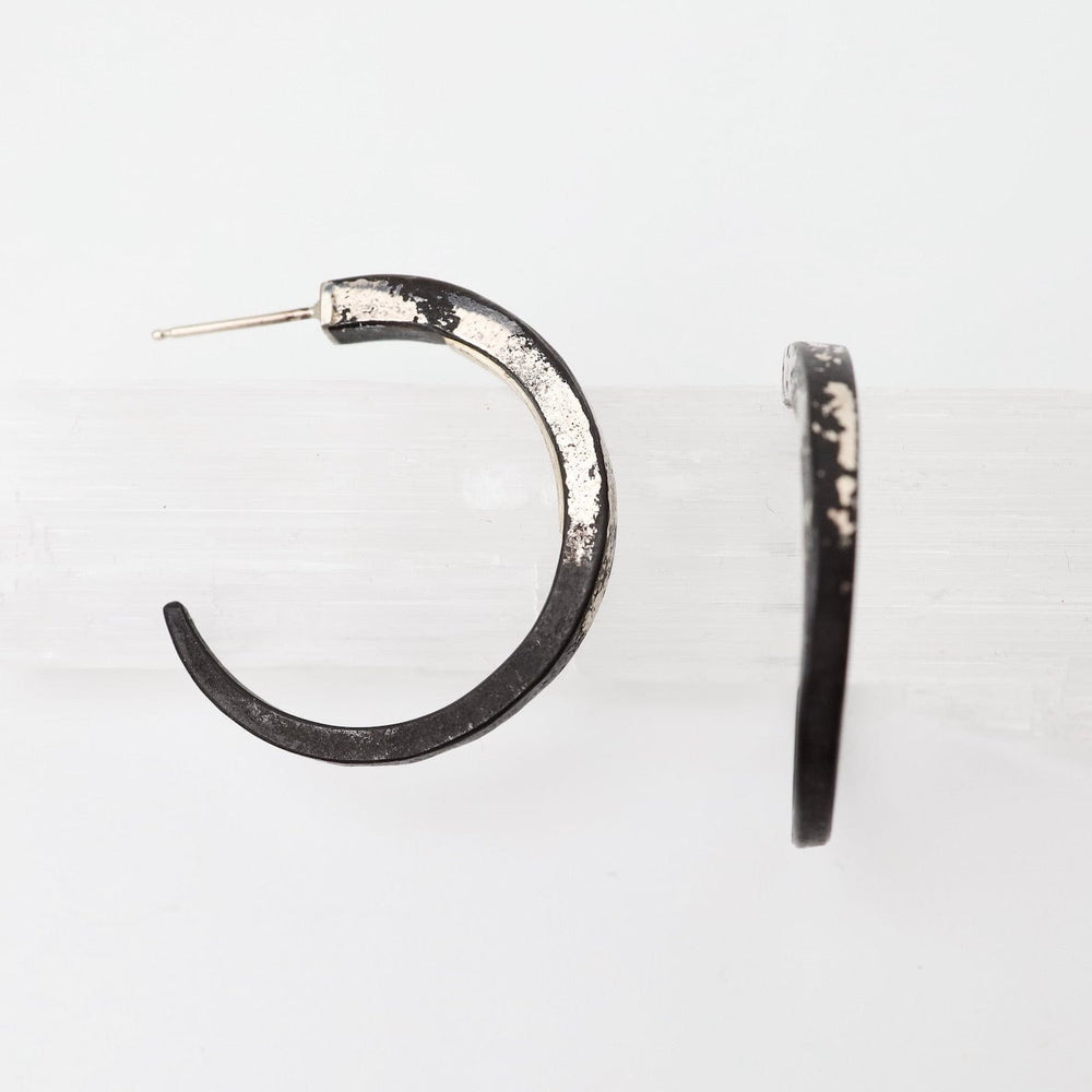 
                      
                        EAR-18K Pat Flynn White Gold Dusted Iron Small Hoops
                      
                    