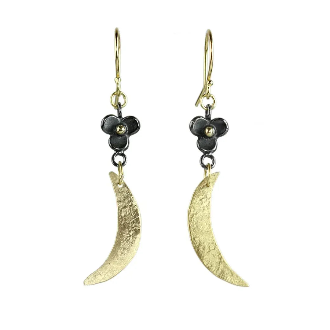 EAR-18K Sarafina Earring 18k & Oxidized Sterling Silver