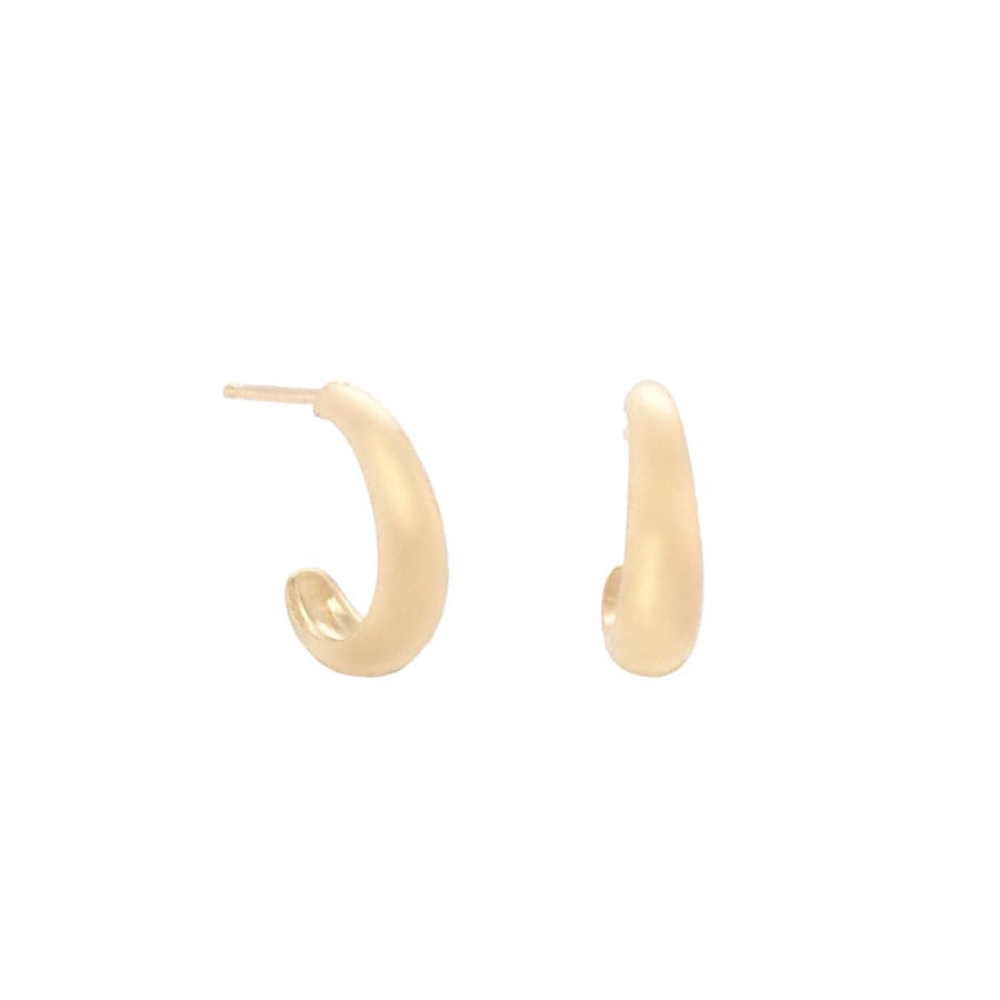 EAR-18K Soft Teardrop Matte Hoops