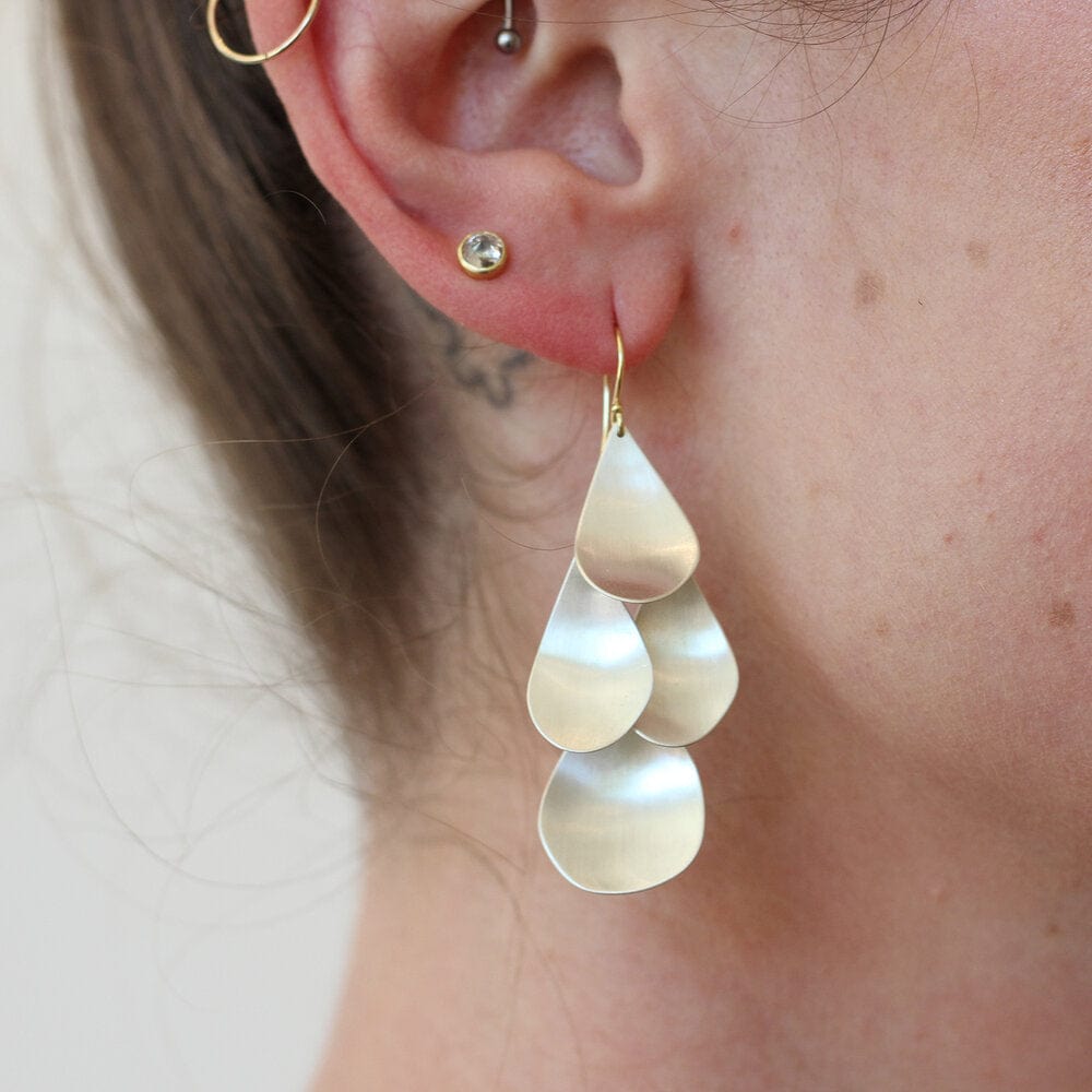 EAR-18K Sterling Silver Mobile Earrings