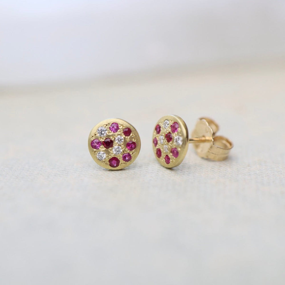 
                      
                        EAR-18K Tidal Pool Charm Studs in Ruby
                      
                    